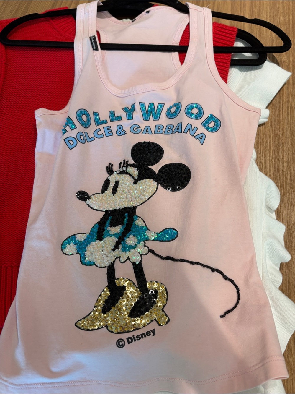 Dolce & Gabbana Pink Disney Minnie Mouse Hollywood Sequin Tank - Picture 10 of 11